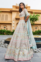 Load image into Gallery viewer, GAYAKA LEHENGA - POWDER BLUE - The Grand Trunk