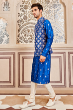 Load image into Gallery viewer, Nirved Nehru Jacket - Navy - The Grand Trunk