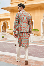 Load image into Gallery viewer, Aruj Nehru Jacket - IceBlue - The Grand Trunk