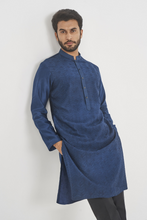 Load image into Gallery viewer, Gulzar kurta - Navy - The Grand Trunk