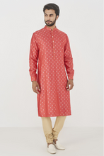 Load image into Gallery viewer, Dyumat Kurta - Coral - The Grand Trunk