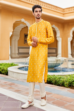 Load image into Gallery viewer, Navodit kurta - Mustard - The Grand Trunk