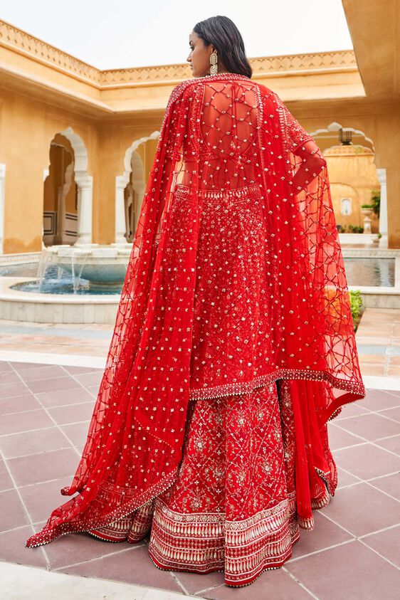 ADAKARA LEHENGA - RED - The Grand Trunk