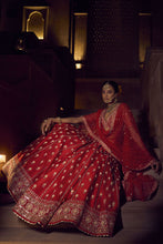 Load image into Gallery viewer, Gul Bano Lehenga - Red - The Grand Trunk