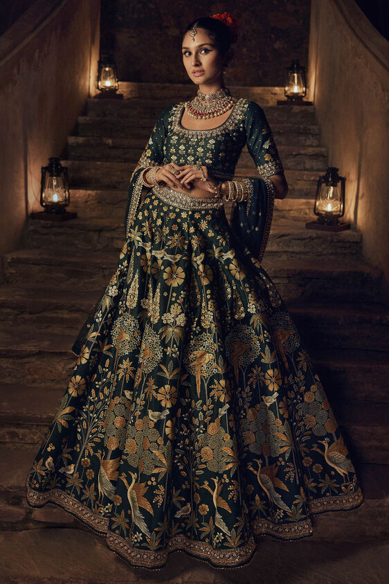 Anita Dongre Kimaya Lehenga Green XL / Green Anita Dongre Kimaya Lehenga Green XL / Green