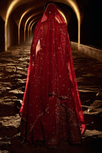 Load image into Gallery viewer, SANADARA LEHENGA - RED - The Grand Trunk