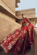Load image into Gallery viewer, Visvam Lehenga - Red - The Grand Trunk