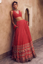 Load image into Gallery viewer, Chirasvi Lehenga - Red - The Grand Trunk