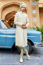 Load image into Gallery viewer, Firouz sherwani - sage green - The Grand Trunk