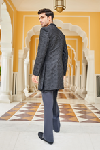 Load image into Gallery viewer, Aadish Sherwani - Black - The Grand Trunk