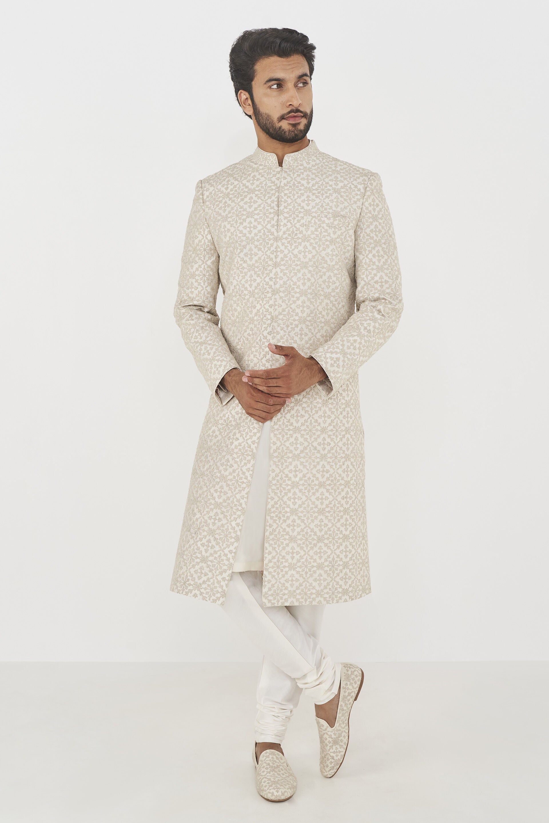 Rishi Sherwani- Cream - The Grand Trunk