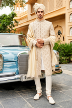Load image into Gallery viewer, Aalekh Sherwani - Cream - The Grand Trunk