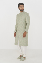 Load image into Gallery viewer, Aadel Sherwani - Sage Green - The Grand Trunk