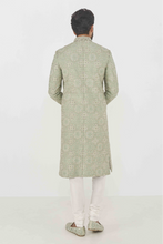 Load image into Gallery viewer, Aadel Sherwani - Sage Green - The Grand Trunk