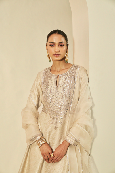 Iravati Benarasi Silk Gota Patti Suit Set - Gold - The Grand Trunk