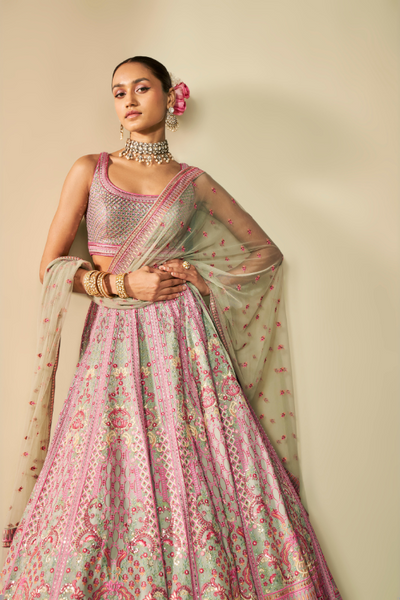 Aashirya Embroidered Lehenga Set - The Grand Trunk