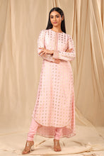 Load image into Gallery viewer, Baby Pink Wallflower High Low Kurta - The Grand Trunk