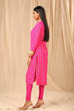 Load image into Gallery viewer, Hot Pink Wallflower Kurta - The Grand Trunk
