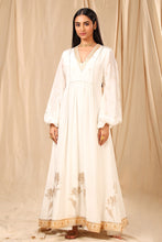 Load image into Gallery viewer, Ivory Wine Garden Kurta Dress - The Grand Trunk