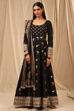 Load image into Gallery viewer, Black Vintage Fiona Anarkali Set - The Grand Trunk