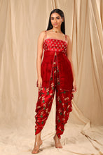 Load image into Gallery viewer, Red Spring Blossom Dhoti Set - The Grand Trunk
