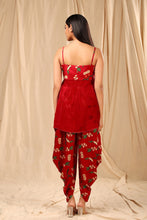 Load image into Gallery viewer, Red Spring Blossom Dhoti Set - The Grand Trunk