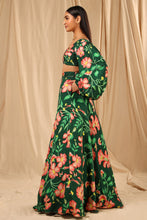 Load image into Gallery viewer, Bottle Green Queen of the Night Lehenga Set - The Grand Trunk