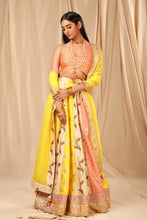 Load image into Gallery viewer, Ivory Floral Fantasy Patchwork Lehenga Set - The Grand Trunk