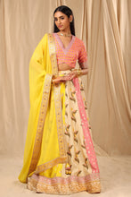 Load image into Gallery viewer, Floral Fantasy Patchwork Lehenga Set - The Grand Trunk
