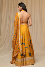 Load image into Gallery viewer, Mustard Spring Blossom Lehenga Set - The Grand Trunk