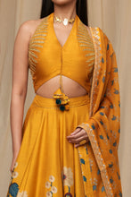 Load image into Gallery viewer, Mustard Spring Blossom Lehenga Set - The Grand Trunk