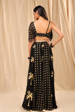 Load image into Gallery viewer, Black Wallflower Lehenga Set - The Grand Trunk