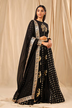 Load image into Gallery viewer, Black Coco Lehenga Set - The Grand Trunk