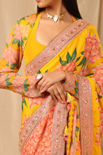 Load image into Gallery viewer, Yellow Candy Swirl Saree - The Grand Trunk