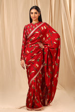Load image into Gallery viewer, Red Spring Blossom Saree - The Grand Trunk