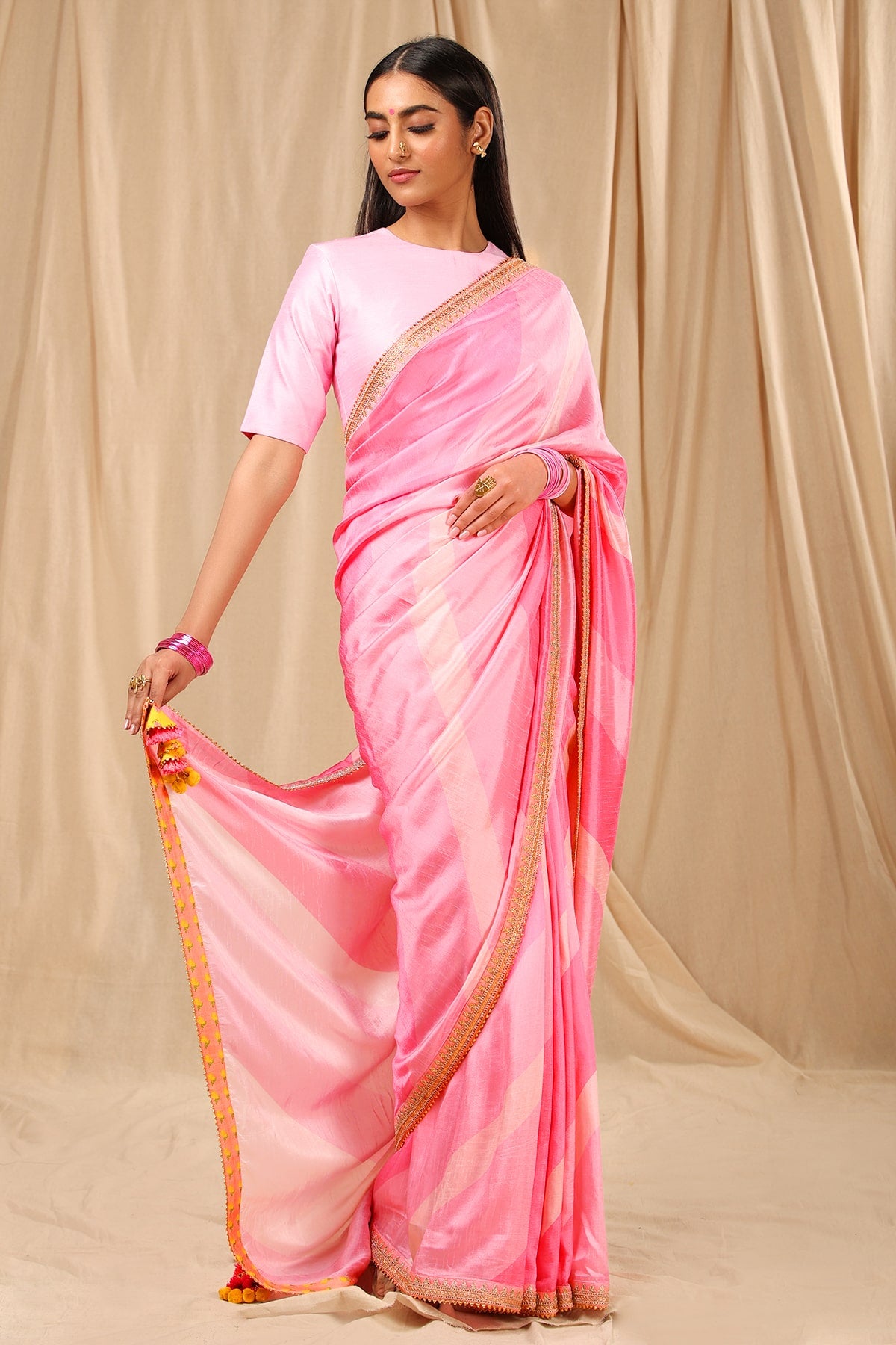 Pink Sorbet Saree - The Grand Trunk