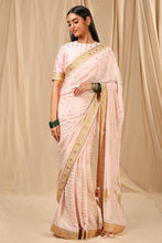 Load image into Gallery viewer, Baby Pink Wine Garden Saree - The Grand Trunk