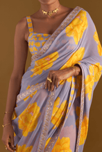 Load image into Gallery viewer, Lilac Sunshine Mimosas Saree - The Grand Trunk