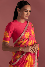 Load image into Gallery viewer, Berry Pink Mist Saree - The Grand Trunk