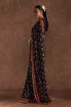 Load image into Gallery viewer, Black Irisbud Saree - The Grand Trunk