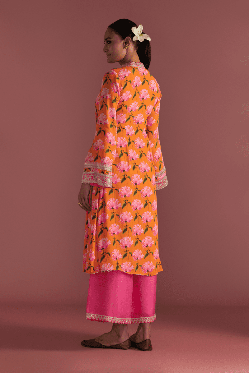 Masaba Gupta Orange mist Culotte set - The Grand Trunk