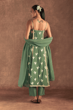 Load image into Gallery viewer, Moss Green Irisbud Anarkali Set - The Grand Trunk