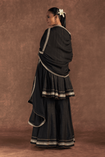 Load image into Gallery viewer, Black Sharara Set - The Grand Trunk