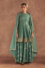 Load image into Gallery viewer, Moss Green Irisbud Sharara Set - The Grand Trunk