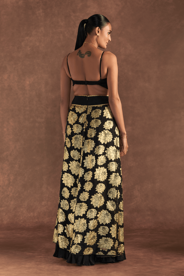 Black Berrybloom Layered Skirt Set - The Grand Trunk