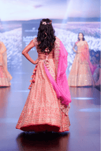 Load image into Gallery viewer, Mumtaz coral pink lehanga set - The Grand Trunk