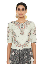 Load image into Gallery viewer, Payal Singhal  Mukaish  Embroidered Choli With Printed  Embroidered Sharara - The Grand Trunk