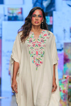Load image into Gallery viewer, Stone crepe embroidered scalloped jumpsuit. - The Grand Trunk