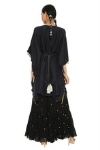 Load image into Gallery viewer, Payal Singhal Embroidered Kaftan With Sharara And Embroidered Belt - The Grand Trunk