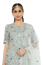 Load image into Gallery viewer, Payal Singhal Embroidered Kurta With Dot Mukaish Georgette Sharara And Dot Mukaish Net Dupatta - The Grand Trunk